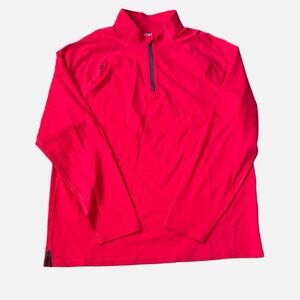 Rhone Men's Size XL Red Session Quarter Zip Stretch Performance Pullover Top